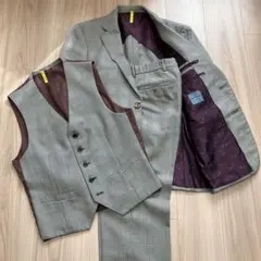 JUNKO SHIMADA スリーピース　グレンチェック　ウール100% 日本製