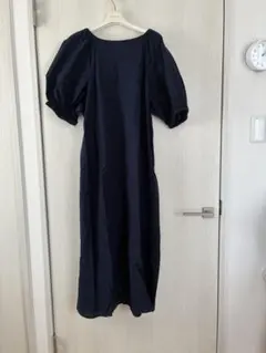 新品ユニクロhana tajimaネイビー 半袖ロングワンピース XXL