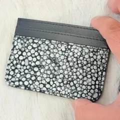 スタースティングレイ ミニ財布 カードケース エイ革 一枚革 梅花皮