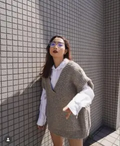 Sea Room Lynn ニットベスト アイボリー フリーサイズ Sea Room Lynn ニットベスト アイボリー フリーサイズ Sea Room lynn