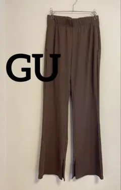 GU ジーユー　221-337512 リブスリムフレアパンツ　Mサイズ