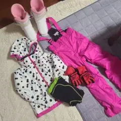スキーウェア130 ♡スキーブーツ21~22♡グローブインナーパンツおまけ付