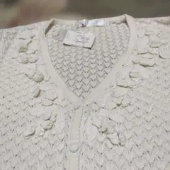 大幅値下　ピンクハウス　新品未使用アイボリー レース編み カーディガン