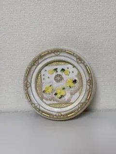 黄色花のミニフレーム　アンティーク風インテリア【一点物】