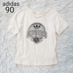 【90】adidas　アディダス　半袖Ｔシャツ　ロゴマーク　白　男の子　女の子のサムネイル