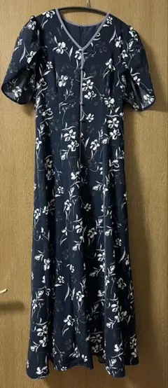 バイカラーフラワープリントワンピース NATURAL BEAUTY BASIC
