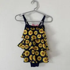 【 値下げ 】ベビー水着 スイムウェア 90cm ひまわり 総柄
