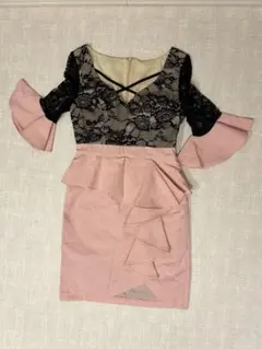 フリルベルスリーブタイトミニドレス