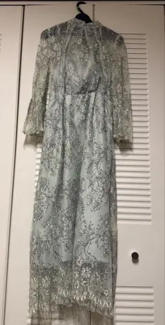 ライトグリーン 結婚式 ワンピース M