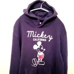 Disney　ミッキーマウス　パーカー ネイビー　フーディ　アメカジ