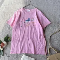 トムス(M)美ら海Tシャツ　半袖　3D 綿100% コットン　ピンクのサムネイル
