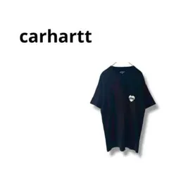 【カーハート】Tシャツ カットソー　クルーネック　カジュアル　ブラック　M