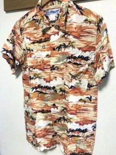 Vintage UTILITY Design Rayon Aloha Shirt