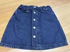 GU デニムボタン付きスカート　120