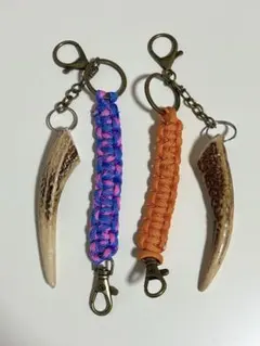 天然素材の鹿の角キーホルダー