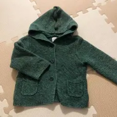 GAP 恐竜ニットパーカー　グリーン