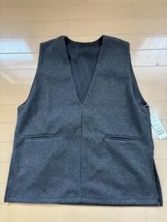 裏地付き　ダークグレー　ベスト