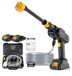 コードレス高圧洗浄機 充電式 強力噴射 自吸式 洗車機 2個バッテリー付き 車