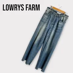 ローリーズファーム ワイドデニム　ハイウエスト ストレートデニム ブルー M
