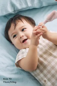 Konny コニー Newborn コットンメッシュボディスーツ