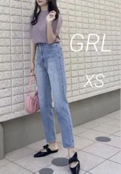 1442 美品 GRL グレイル テーパードデニムパンツ
