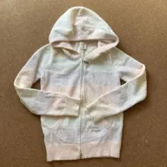 ジェラートピケ フード付きルームウェア ホワイト・ピンク