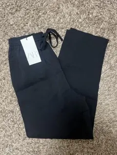 ZARA ダークブルー イージーパンツ