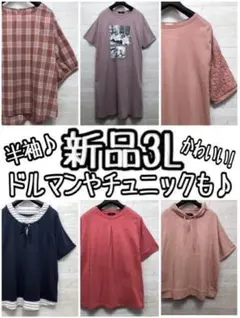 新品☆3L♪お得なまとめ売り!!ボーイッシュトップス♪ディズニーも〇L124 新品☆3L♪お得なまとめ売り!!ボーイッシュトップス♪ディズニーも〇
