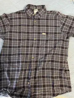 Carhartt ネイビー系チェック 半袖シャツ