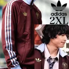 新品2XL⭐️adidas アストンヴィラFC トラックトップ 松村北斗 ブラウンのサムネイル