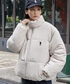 U.S. POLO ASSN ロゴ刺繍 ダウンジャケット