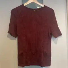 UNIQLO リブニット 半袖　XL