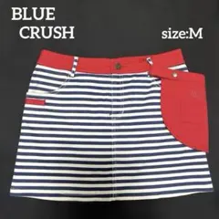 BLUE CRUSH ゴルフスカート ストライプ　インナーパンツ一体型　M