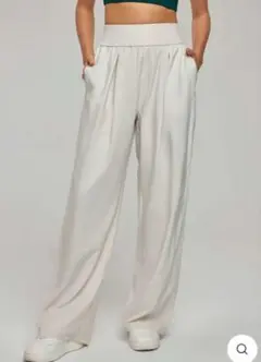 yomoment ハイウエストUVカットワイドパンツ M