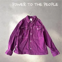 769＊パワートゥーザピープル【M】ジャケット　カバーオール　紫　オーバーサイズ