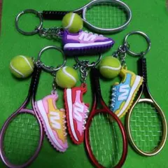 テニスキーホルダーセット 4個