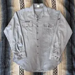 90s U.S.NAVY シャンブレーシャツ　L　アメリカ軍　ビンテージのサムネイル