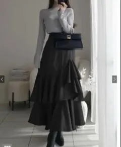 GRL アシンメトリーティアードマーメイドスカート [ws03]