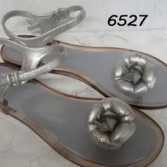 RU-6527 シャネル　ラバーサンダル　39サイズ　フラワー