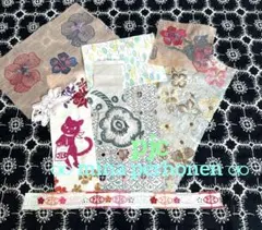 pjc.音の絵.ミナペルホネン.刺繍ハギレ.ハンドメイド.はぎれ