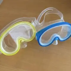 ダイビングマスク イエロー ブルー Sサイズ