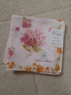 【新品】LAURA ASHLEY 花柄ハンカチ ピンク