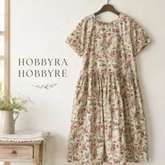 美品✨️HOBBYRA HOBBYRE ホビーラホビーレ ワンピース リネン混