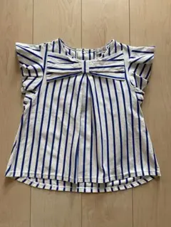 USED品！グリーンレーベルリラクシング　キッズ　リボンボーダーカットソー