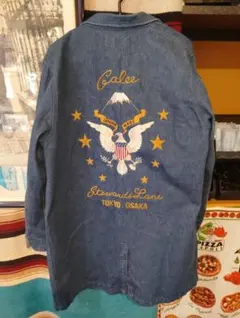 CALEE キャリー激レア　袖ドラゴン背面イーグル刺繍デニム　L　数原龍友