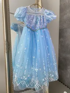 プリンセスドレス 水色 スパンコール