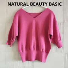 総針ベーシックシリーズ Vネックニット NATURAL BEAUTY BASIC