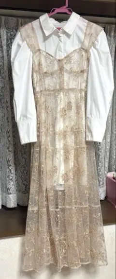 LILY BROWN シャツコンビワンピース