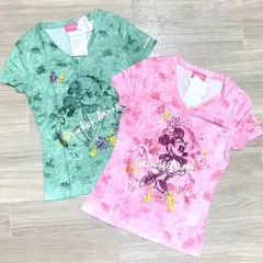 ★新品・未使用★ディズニーVネックTシャツ 2枚セット　Sサイズ