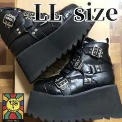 【YOSUKE.U.S.A】LLサイズ 厚底ハーネス　デザインブーツ 黒